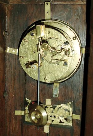 Lenzkirch, Germany, oak and cast brass, 8 days, time and strike, bracket clock with bracket shelf, serial number 547100, c1874