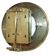 Vienna regulator, eight days, time only, single brass, weight driven movement in a walnut case with ebonized highlights and white enamel dial, serial number 32573, c1875