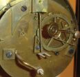 French, Barbot, Paris, 8 days, time and strike, spring brass movement 4-column Empire portico mantel clock, c1895