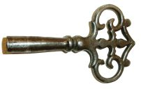 Lenzkirch, Germany, oak cased "Freischwinger", most similar to model 622 that is illustrated in several publications. Note barley twist columns on either side of the open well. Using the desirable Angel -- winged cherub pendulum that is illustrated in "150 Jahre Lenzkircher Uhren", page 136. Serial Nr. 1,037,868, circa 1894.