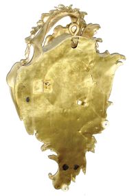 Louis Viger, Paris, cast bronze cartel wall clock, signed round, 8 days, time and count wheel / bell striking movement, c1760