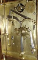 French capucine brass, 8 days, time, alarm and repeating strike carriage clock, cylinder escapement, c1810