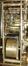 French capucine brass, 8 days, time, alarm and repeating strike carriage clock, cylinder escapement, c1810