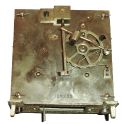 Lenzkirch, AGU, Germany, "Freischwinger", 8 days, time and strike, spring driven, series No. 26 movement in a walnut case with nicely turned cross column below door and turned half columns flanking silvered dial, serial number 927944, c1891
