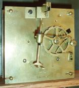 Lenzkirch, AGU, Germany, oak "Freischwinger", with a, spring driven, time and half hour strike movement (ser # 214408). This model is depicted in the George Everett Lenzkirch Clock book, page 96, Nr. 70, c1892.