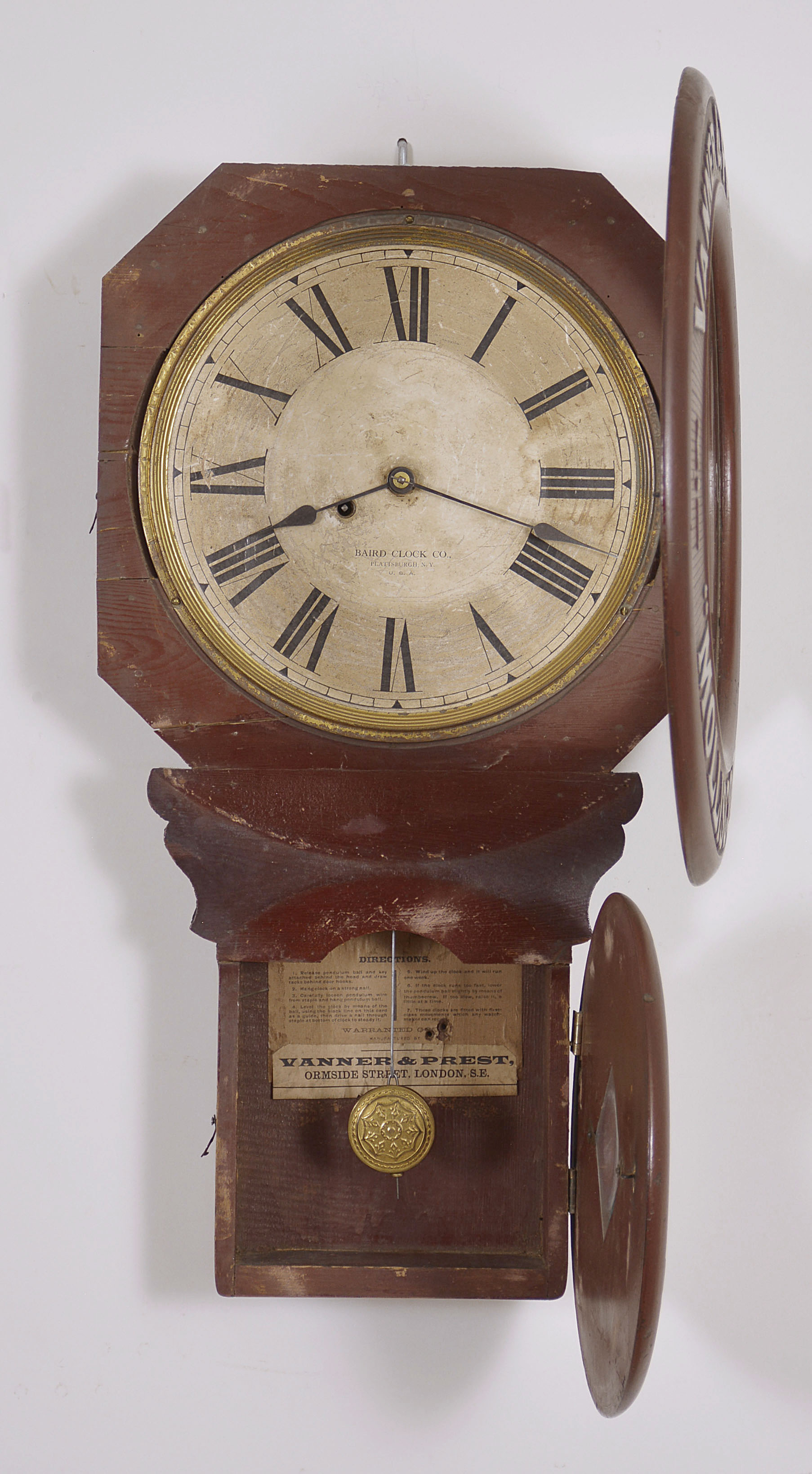 Kieninger New Pendulum Clock Comtoise Clock Brass Flywheel Regulator Butterfly Fin 