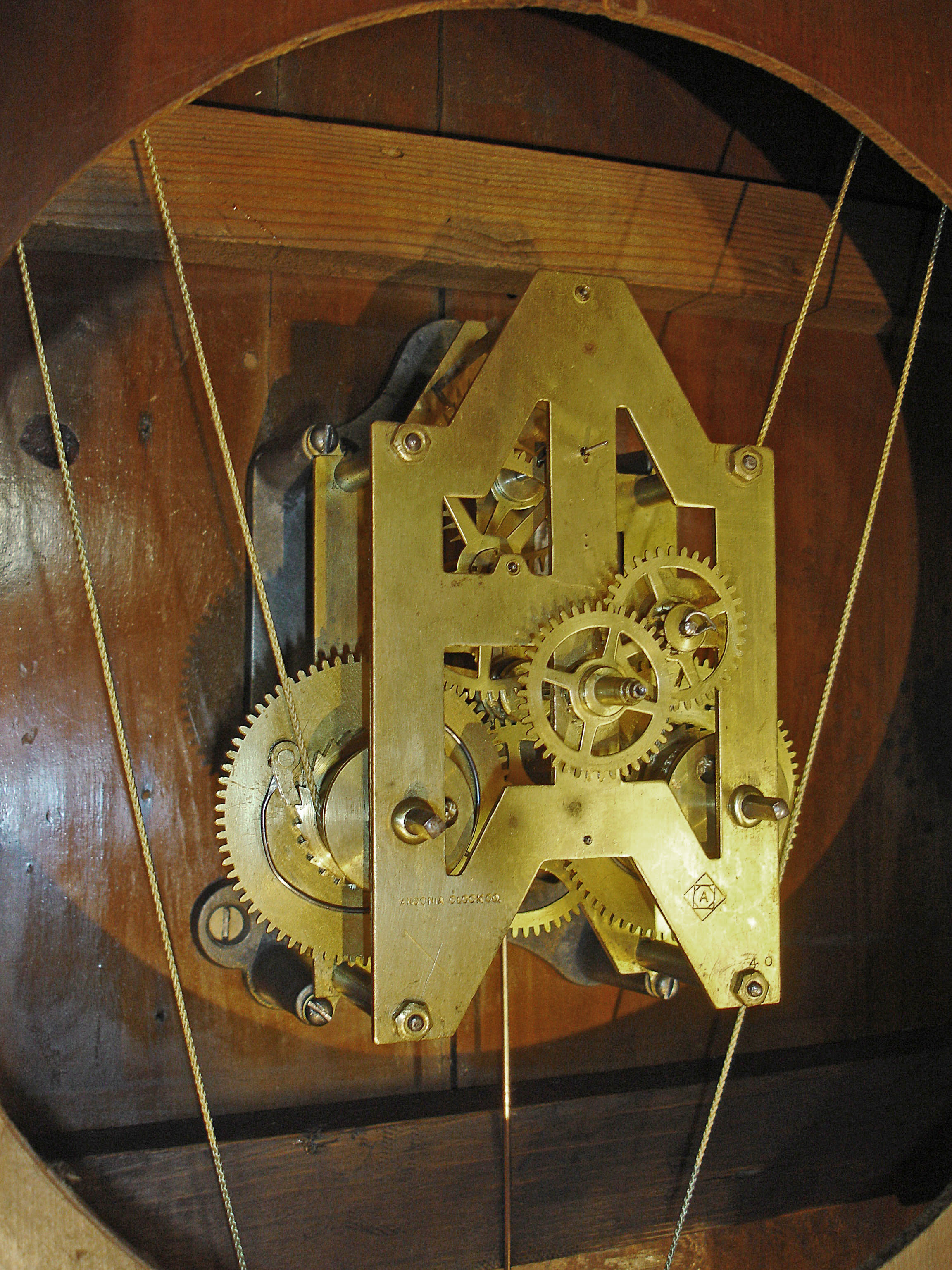 Hermle & kieninger  G.F/G.M clocks  brass  weight shells 50 x 245 mm engraved 