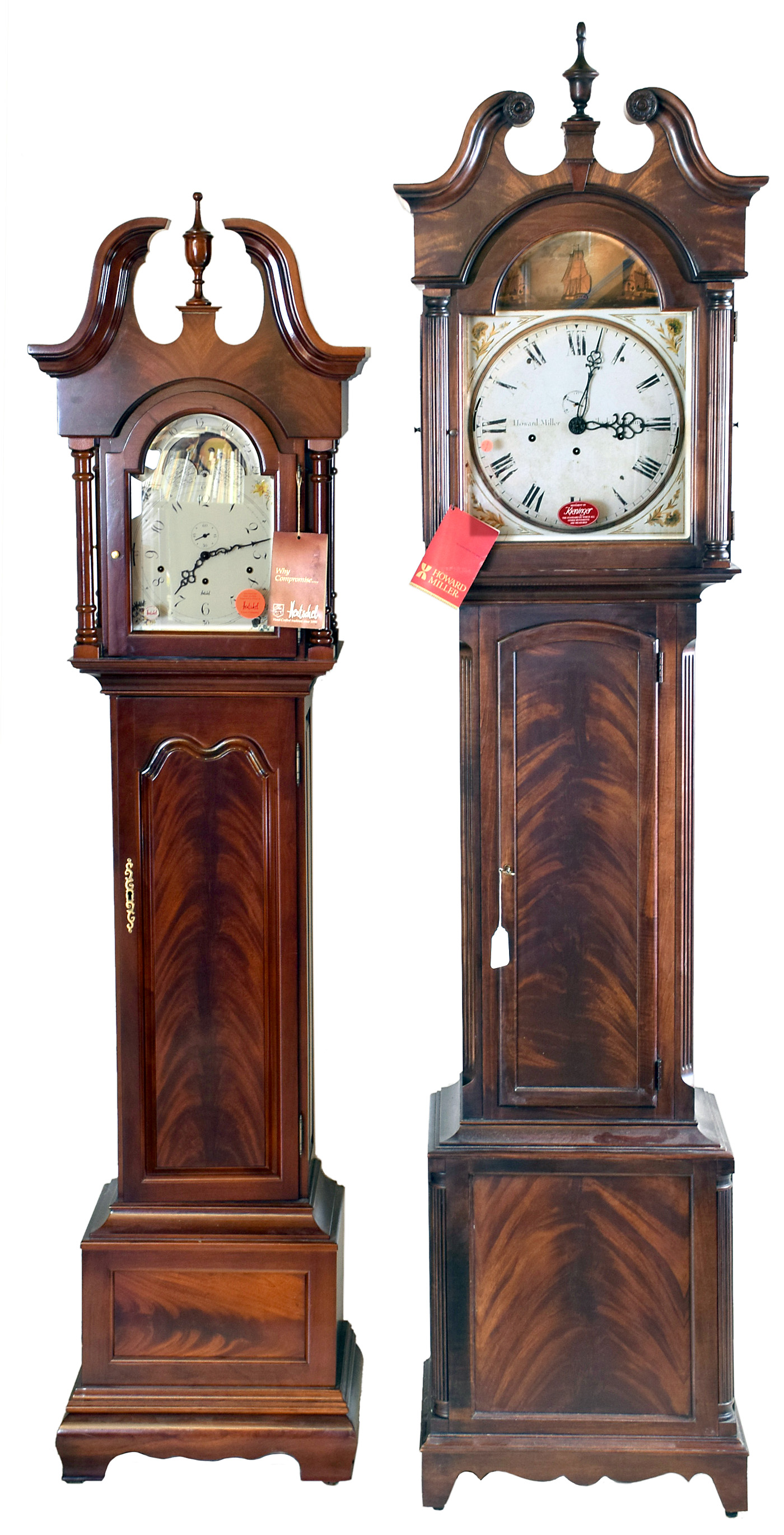 Hermle-Kieninger Grandmother clock dial chapter ring diameter 204 mm 