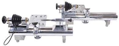 Lathes- 2 (Two) Peerless lathes by Marshall on Borel stands, taking 8mm collets including two tip over tool rests and one tail stock, two foot pedals and one motor