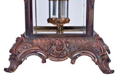 Ansonia Clock Co., New York, NY, "Zenith", 8 day, time and strike spring driven movement crystal regulator mantel clock.