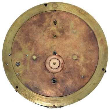 Clocks- 2 (Two): The first an ebonized, three train Austrian bracket clock with mock pendulum, Joseph Kamlosy, ebonized rectilinear case on brass ball feet, composite dial with Roman numeral, arcaded chapter ring, brass movement with verge escapement, striking the full quarters on two bells, c1785, the other possibly Swiss, rosewood case with painted decoration and brass trim, Roman numeral white enamel dial, unusual brass fusee timepiece movement with pinwheel escapement employing a steel cylinder from which the pallets are formed, c1800, bracket clock dimensions given