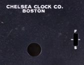Chelsea Clock Co., Boston, Mass., 10" Cast brass and nickel plated case with 8" 24-hour black dial.