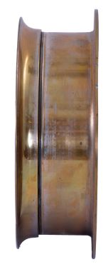 Chelsea Clock Co., Boston, Mass., 10" Cast brass and nickel plated case with 8" 24-hour black dial.