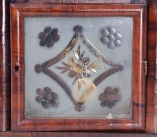 Brewster & Ingrahams, Bristol, Conn., 8 day, time and strike spring driven movement 4-column,Gothic onion top shelf clock.