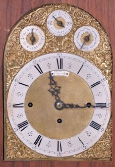 English, 8 day, time and strike three train 8 bell chiming bracket clock playing Whittington/Cambridge chimes. Retailed by Wales & McCulloch, 56 Cheapside. E.C., now in a later case.