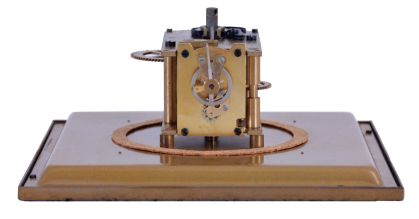 Elliott, London, for Garrard & Co., Ltd., shelf clock, rectilinear green onyx case with gilt bezel, gilt composite dial, blued steel trefoil hands, 8 day timepiece movement with lever escapement