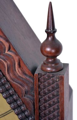 Brewster & Ingrahams, Bristol, Conn., 30 hour, time and strike spring driven movement sharp gothic or steeple clock, c1845, with later ripple moulding.