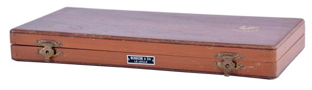 Steiner/ Bergeon Jacot tool, covering pivot diameters .04mm to 1.2mm, with pivot gauge, spring drive, and original box