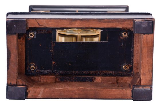 French, Vincenti & Cie, 8 day, time and strike spring driven movement 4-column Empire mantel clock.