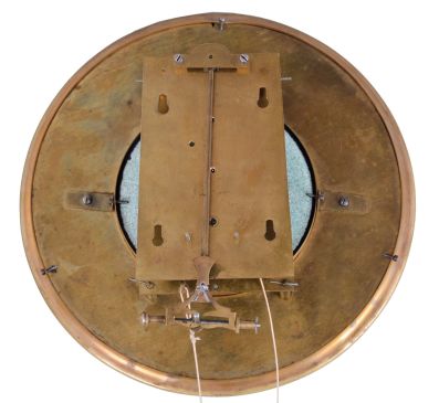 Germany, 8 day, time and strike one weight driven, brass movement Vienna regulator wall clock.