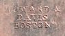 Howard & Davis, Boston, Mass., "No. 1 Regulator" banjo wall clock, rosewood grain painted cherry case with Roman numeral, painted metal dial with diamond hands, reverse painted tablets, 8 day, time only, weight driven movement and damascened pendulum bob