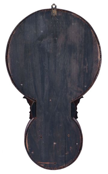 E. N. Welch Mfg. Co., Forestville, Conn., "Alexis No. 1" wall hanging clock with a spring driven 30 day time only movement in a rosewood veneered case with faux grained bezels.