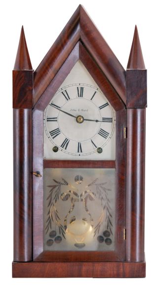 Brewster & Ingrahams, Bristol, Conn., 8 day, time and strike spring driven, Charles Kirk