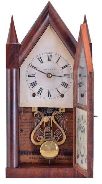 Brewster & Ingrahams, Bristol, Conn., 8 day, time and strike spring driven, Charles Kirk