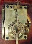 Arthur E. Wallmark, Upper Marlboro Maryland, 8 day, weight driven, brass movement Patent or banjo timepiece.