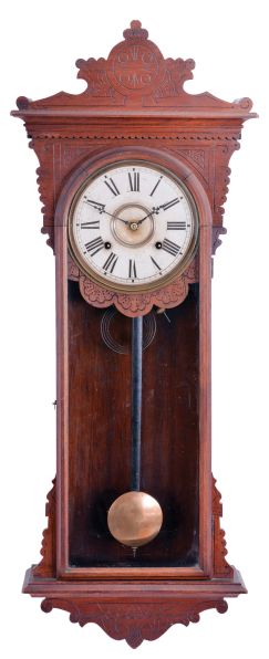 Welch, Spring & Co., Forestville, Conn., "Sembrich", 8 day, time and strike spring driven movement wall clock.
