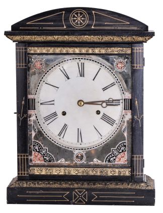 New Haven Clock Co., New Haven, Conn., "Warwick", 8 day, time and strike spring driven movement shelf clock.