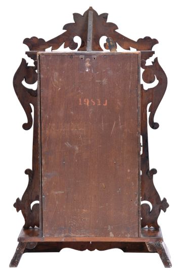 Seth Thomas Clock Co., Thomaston, Conn., "Newark" shelf clock with a spring driven, 8 day time, strike and alarm movement with a patent (British) Winward