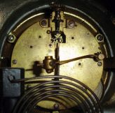 Ansonia Clock Co., New York, NY, "Undine and Gloria" figural mantel shelf clock with a spring driven, 8 day time and half hour strike movement in a cast metal case.