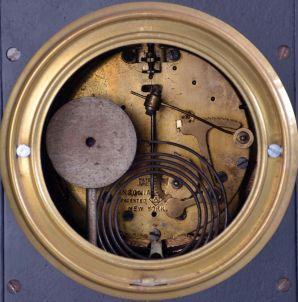 Ansonia Clock Co., New York, NY, "Virginia and Group No. 1022 Opera", 8 day, time and strike spring driven movement mantel clock.