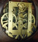 J. J. Beals, Boston, Mass. (Brewster & Ingrahams, Bristol, Conn.) 8 day, time and strike spring driven movement Round Gothic or beehive shelf clock. This is a rack striking movement with the springs contained in cast iron cups.
