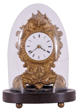 Coe & Co., New York, 30 hour, spring driven, embossed brass front "Paris" model shelf timepiece with Samuel N. Botsford