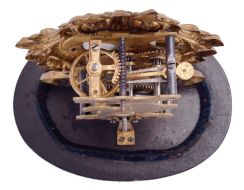Coe & Co., New York, 30 hour, spring driven, embossed brass front "Paris" model shelf timepiece with Samuel N. Botsford