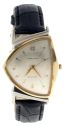 Hamilton Watch Co., Lancaster, Penn., "Pacer", cal. 505 electric movement in a yellow and white gold filled case with Arabic numeral and arrow marker metal dial and gilt dauphine hands, c1960.