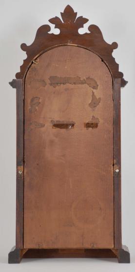 Ithaca Calendar Clock Co., Ithaca, NY, "No. 8 Shelf Library", 8 day, time and strike double dial calendar shelf clock.