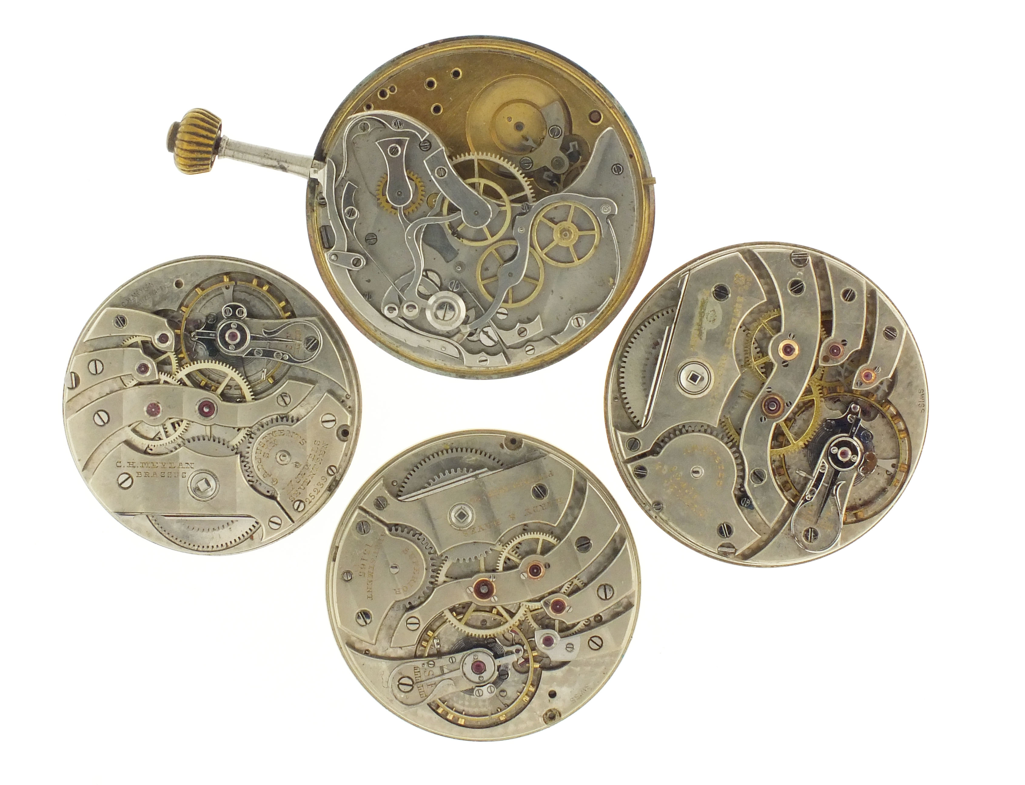 Lot of complicated and high grade pocket watch movements