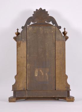New Haven Clock Co., New Haven, Conn., "Occidental" shelf clock with a spring driven 8 day time, strike and alarm movement in a walnut case