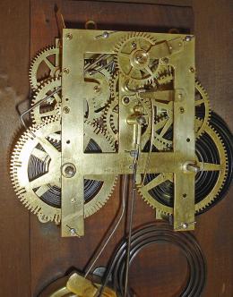 F. Kroeber Clock Co., New York, NY, "Cabinet No. 56", 8 day, time and strike spring driven brass movement shelf clock.