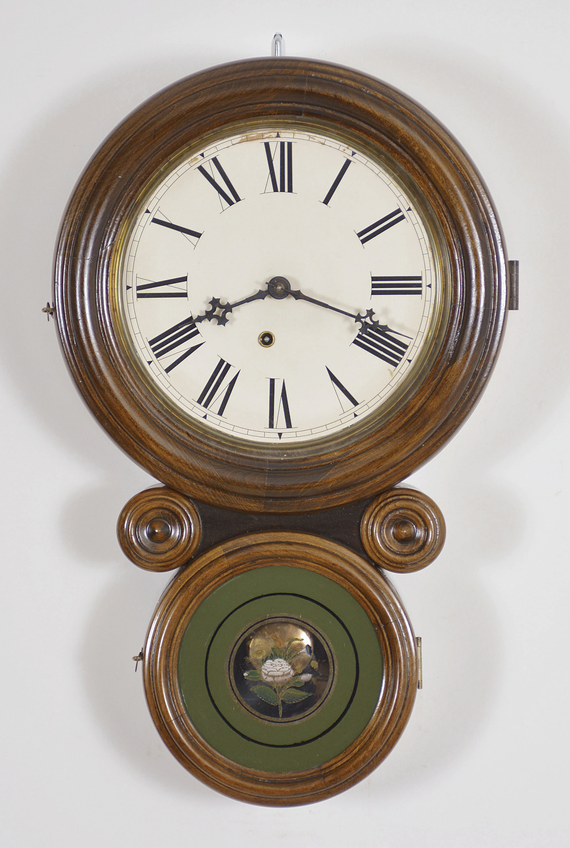 Gilbert "Octagon Drop" wall clock and E. Ingraham "Ionic" Figure Eight