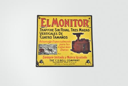 Metal Signs- 7 (Seven): (1) Embossed painted metal sign for "El Monitor" cane processing machine, 14.5" x 15.5"; (2) Painted metal sign for "Wisconsin Licensed Game Farm", 12" x 18"; (3) Painted metal sign reading " cAUTION / ROOF SHEDS SNOW", 12" x 18"; (4) Painted metal sign for Future Farmers of America reading "A Future Farmer Lives Here", 9.5"13.5"; (5) Painted embossed metal sign for "Wallaces