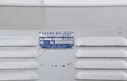 J.P. Seeburg & Company, Chicago, Illinois, model "201 SH" jukebox, playing from a selection of 200 (Two-Hundred) 45rpm records in a chrome and glass case with 1950