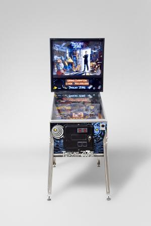 Bally Manufacturing Company, Chicago, Illinois, "Twilight Zone" widebody pinball machine designed by Pat Lawlor based on the classic television show from the late 1950