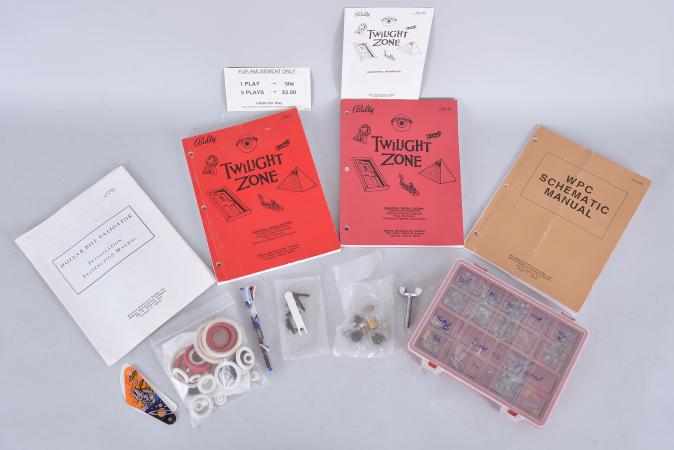 Bally Manufacturing Company, Chicago, Illinois, "Twilight Zone" widebody pinball machine designed by Pat Lawlor based on the classic television show from the late 1950