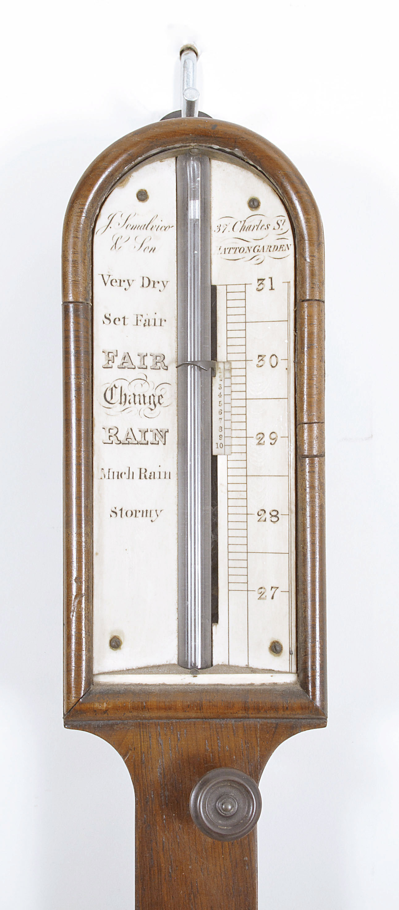Stick barometer by J. Somalvico & Son