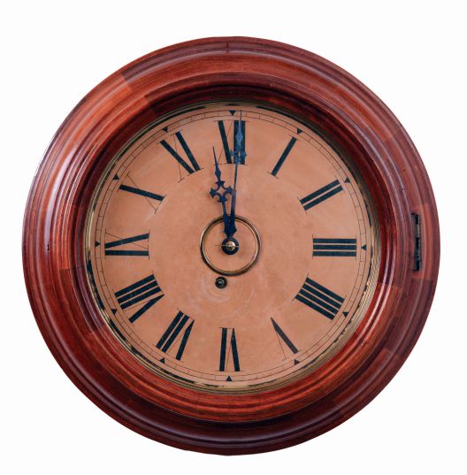 E. Ingraham & Co., Bristol, Conn., 8 days, spring driven brass movement, cherry case gallery timepiece, c1897