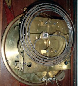 "M.P" German walnut 3 weight quarter striking Vienna regulator wall clock, c1890